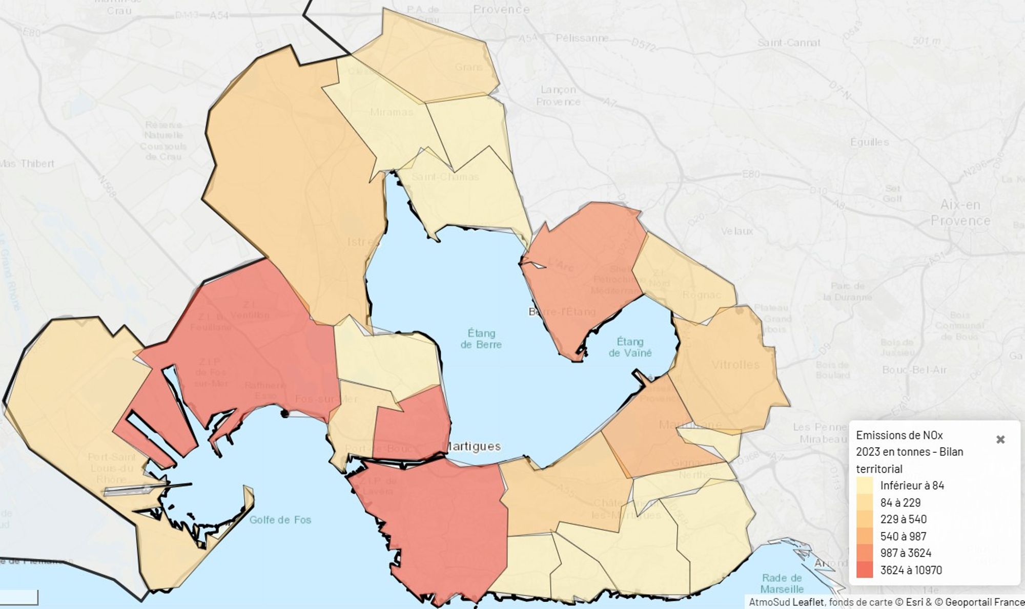 Évolution des émissions de polluants