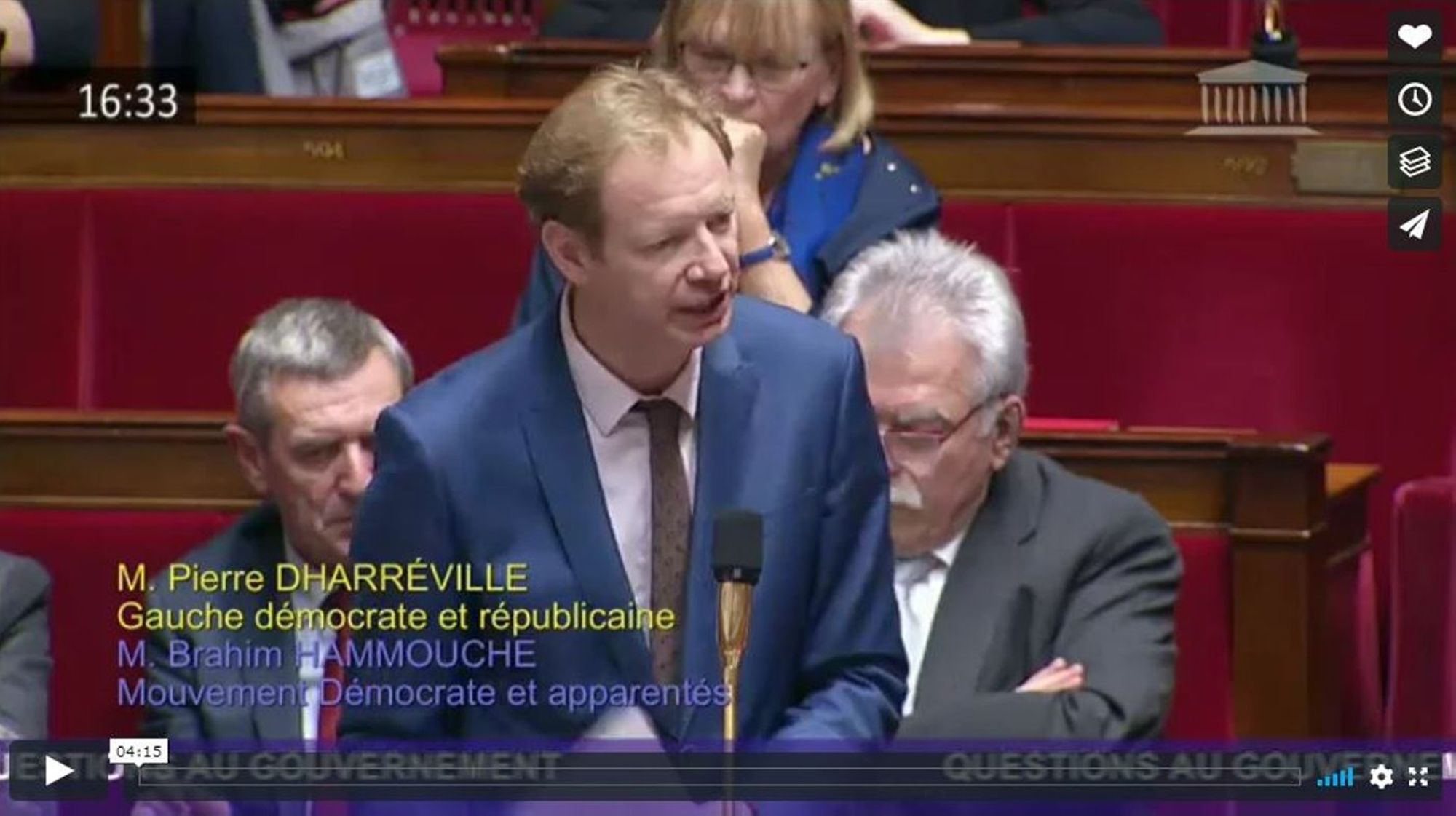 Intervention de Mr P. Dharréville, Député au Gouvernement