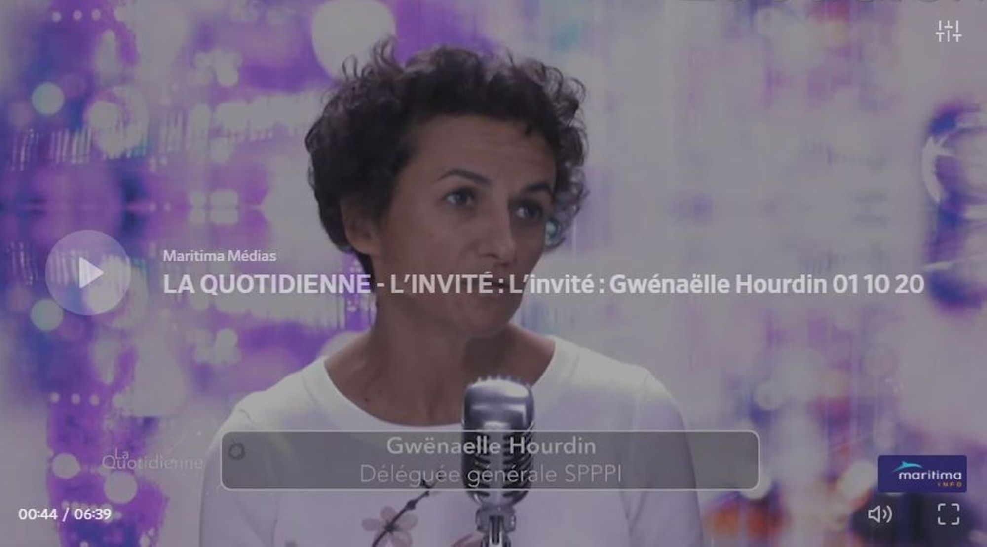 Maritima : On fait le point aujourd'hui avec notre invitée, Gwénaëlle Hourdin