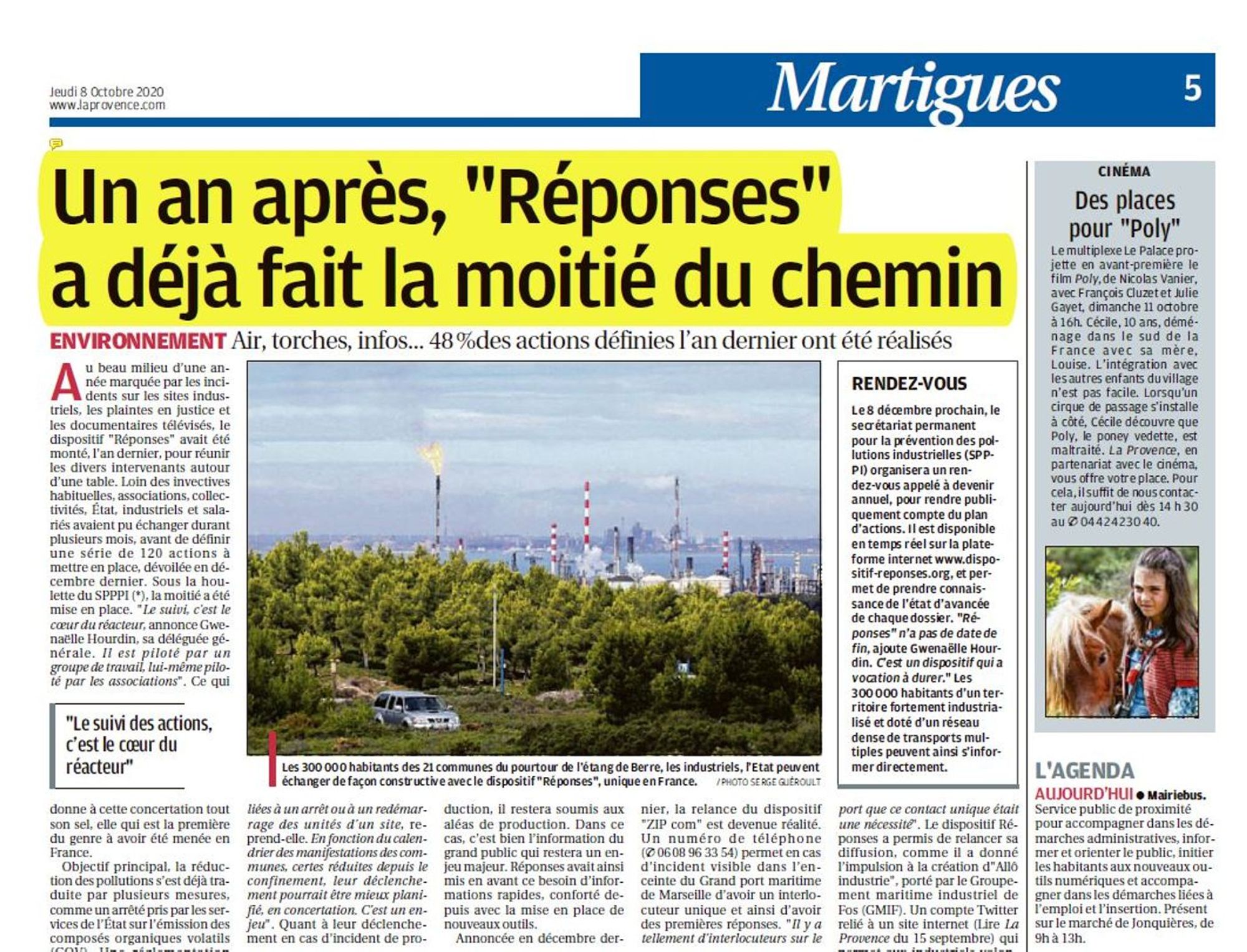 Un an après, RÉPONSES a déjà fait la moitié du chemin, La Provence