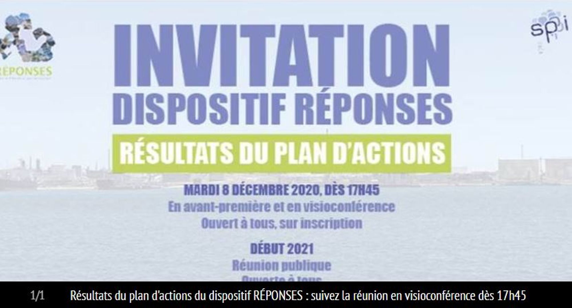 Résultats du plan d'actions du dispositif RÉPONSES