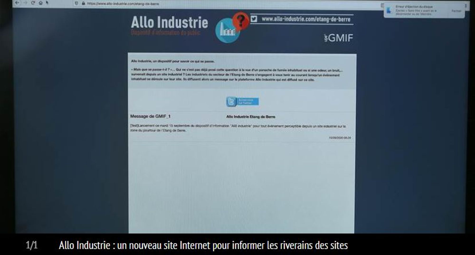 Allo Industrie : un nouveau site Internet pour informer les riverains des sites