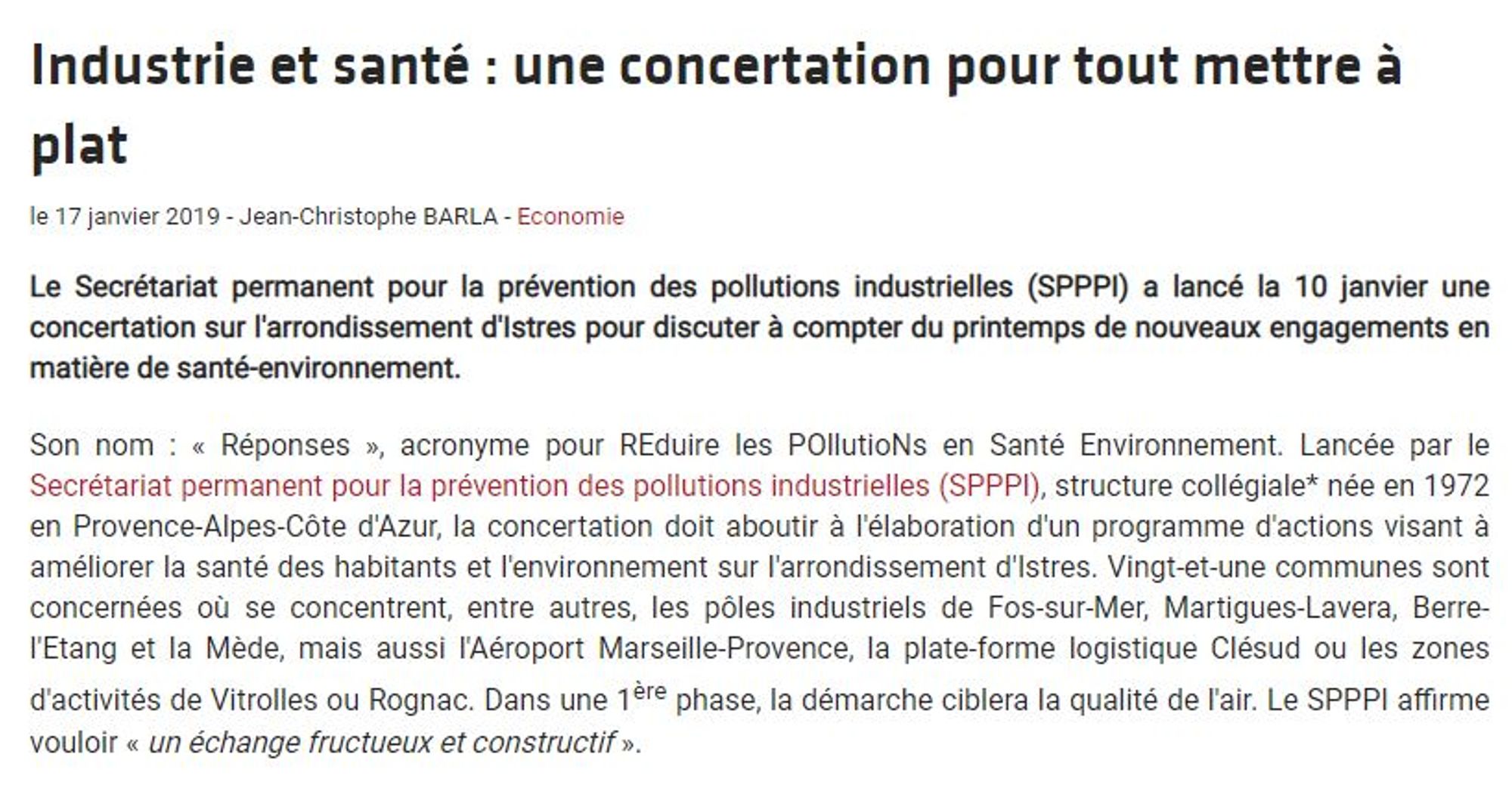 Industrie et santé : une concertation pour tout mettre à plat