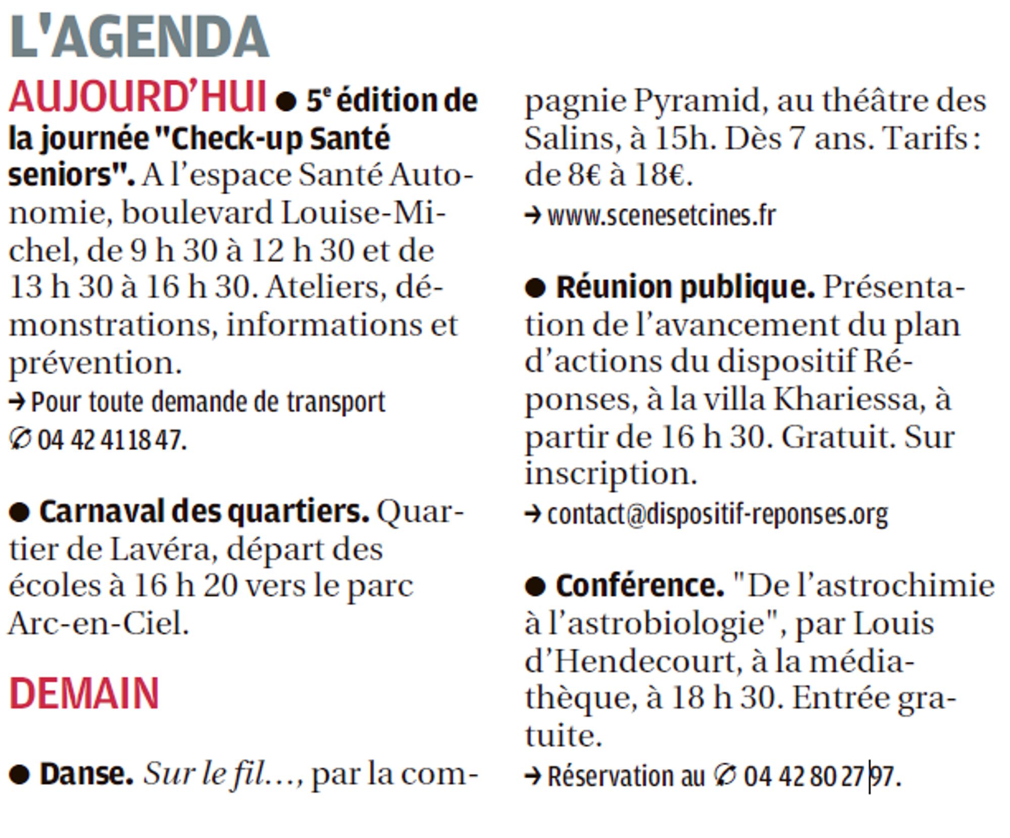 Présentation de l’avancement du plan d’actions du dispositif Réponses